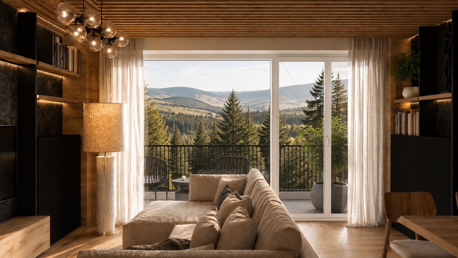 Apartmán Sky — Summit Apartments Dolní Morava, vizualizace interiéru 1