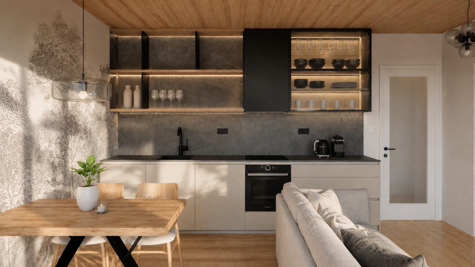Apartmán Sky — Summit Apartments Dolní Morava, vizualizace interiéru 2